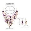 BriLove Wedding Bridal Jewelry Set for Women Crystal Flower Enamel