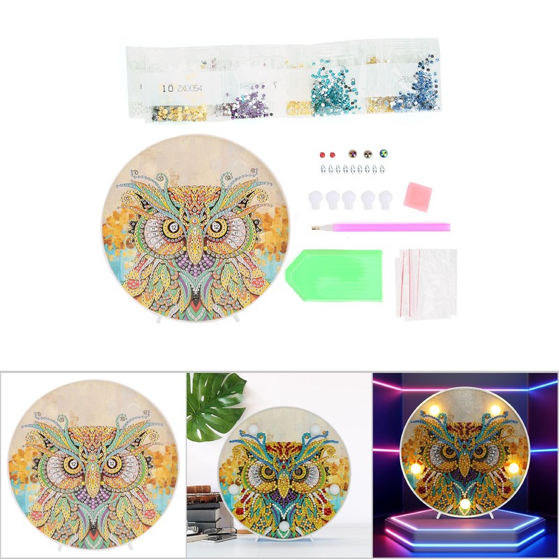Diamond Painting Decoration Light LED Hand Made Decorative Night Lamp