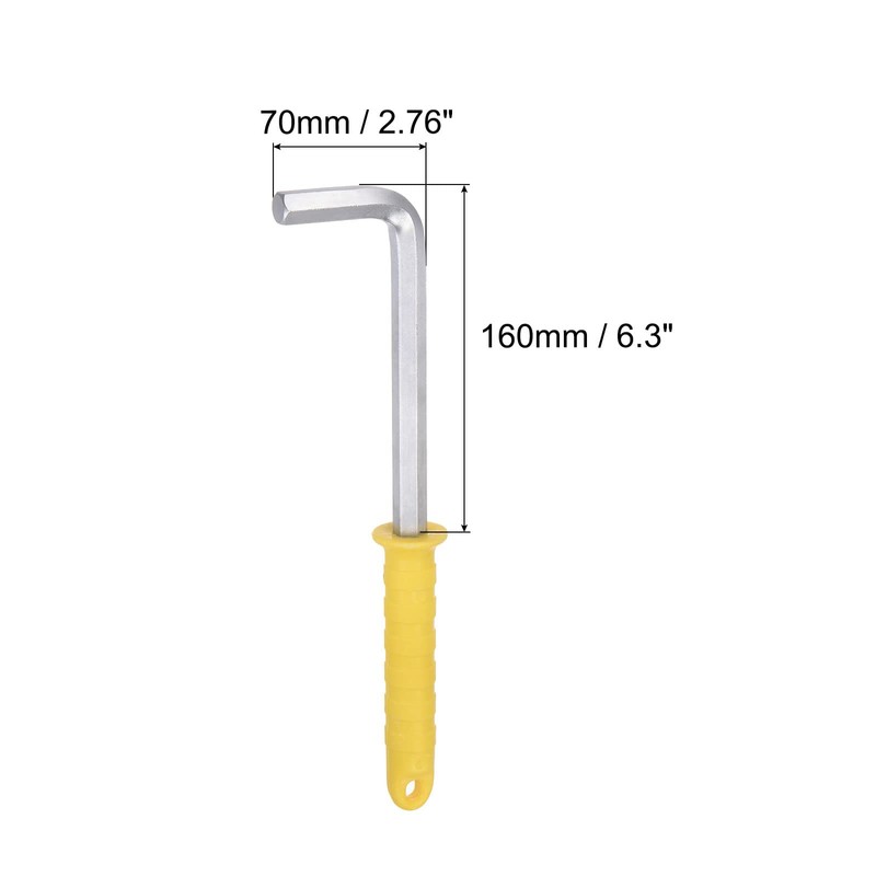 sourcing map 14mm Hex Key Wrench, l Shaped Long Arm