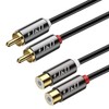 J&D 2 RCA Extension Cable, RCA Cable, Gold Plated Copper