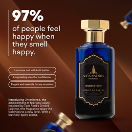 Alexandria Fragrances Ouddiction Perfume - Premium Parfum with Rich Oud and Leather Notes - Long Lasting Eau de Parfum for Men and Women - Luxury Men’s Cologne for Every Occasion - 30ml