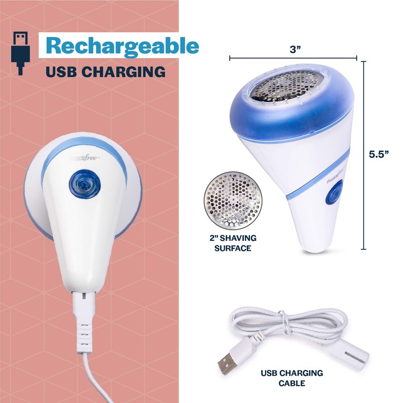 Fuzzfree Fuzz Free Electric Fabric Shaver, Rechargeable Lint Remover, Fuzz