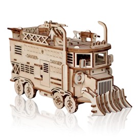 Cuteefun 3D Wooden Puzzle for Adults, Wooden Model Kits for Adults, Exercise Imagination and Hands-on Skills, Building Your Own Battle Trucks, Ideal for Birthday Christmas Father's Day