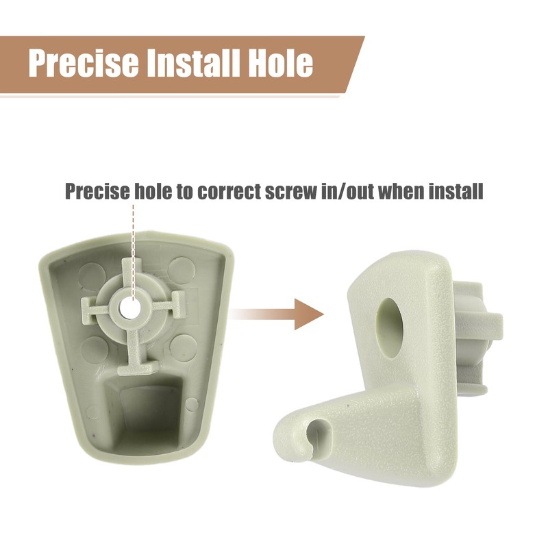 QUARKZMAN Pack of 2 Sun Visor Brackets Beige No. 1EJ51BD1AA