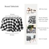 Buffalo Plaid Tablecloth Round 60 inch - Black and White