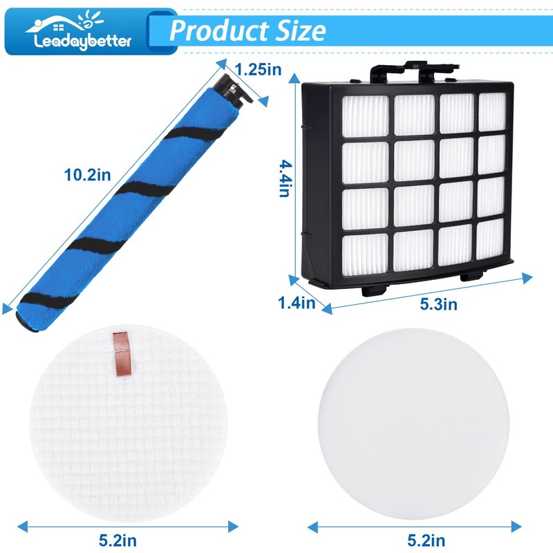 Leadaybetter Filter Replacement for Shark AZ2000 AZ2000W AZ2002 Vertex DuoClean