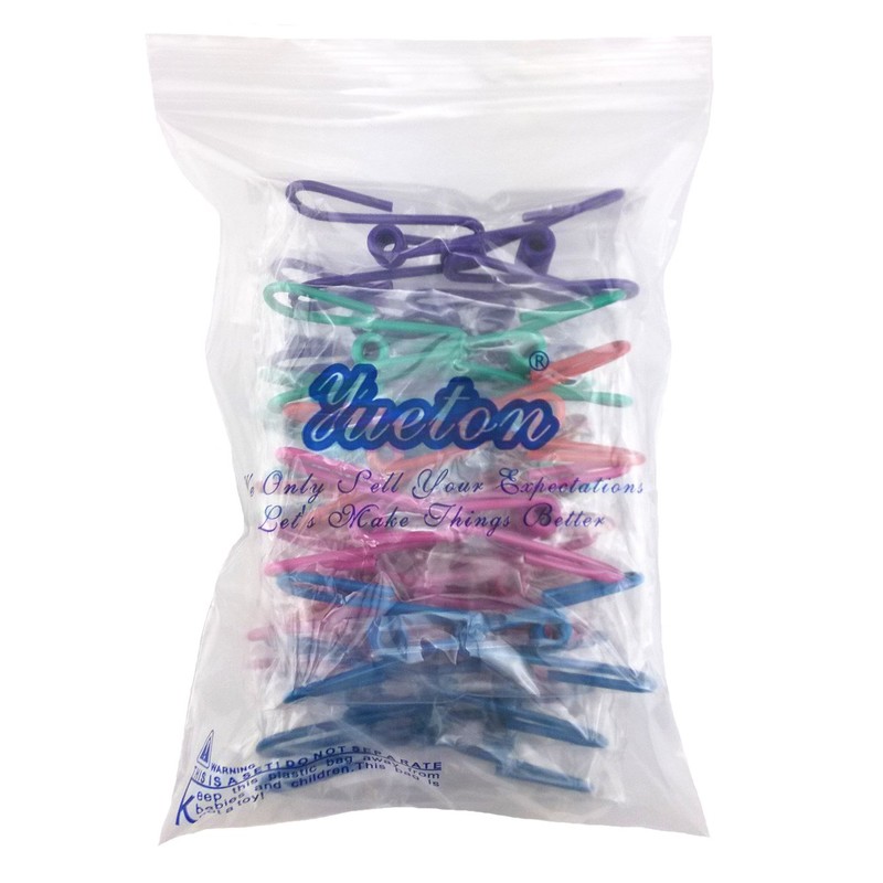 Yueton Pack of 30 Multi-purpose Clothesline Utility Clips, Steel Wire