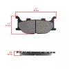 Caltric Front Rear Brake Pads for Yamaha XVS1100 V-Star 1100