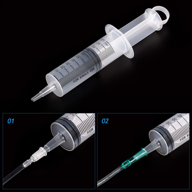 Syringe, 3.4 fl oz (100 ml) Syringe, Large + 2