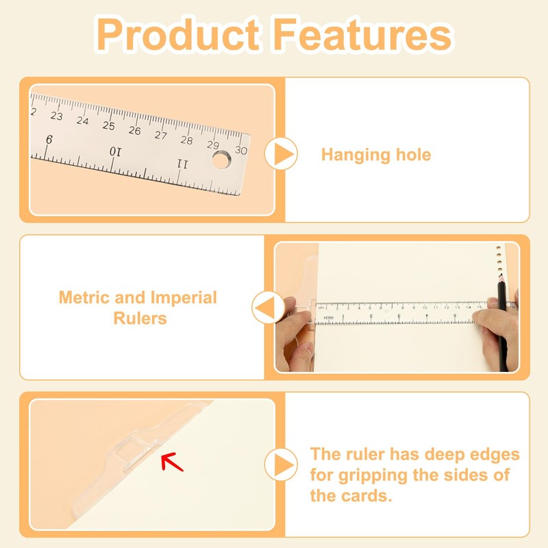 PATIKIL 12" Plastic t Square Ruler, Measuring T-Ruler Junior Drafting