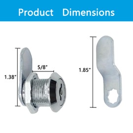 Cerradura de herramientas de camión de 5/8 pulgadas con llave, gabinete, cerradura de cámara de computadora, caja de RV, remolque, cajón de archivo completo, buzón de correo para RV, juego de repuesto
