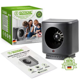ISOTRONIC Mäuseabwehr/Rattenabwehr mit Ultraschall, Schädlingsvertreiber elektronisch für Haus, Keller, Garten, Mäuse und Ratten vertreiben ohne Chemie und Mäusefalle