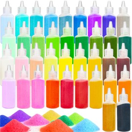 Panxxsen 38 PCS Art Sands,1.25oz Bottles Colored Scenic Sands Kits,DIY Arts Crafts Sand Bottles for Kid's Arts & Crafts,Wedding Decorations,Vase Glass Sand