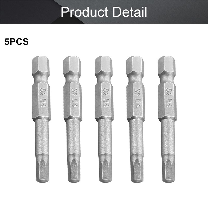 Utoolmart 1/4 Inch Hex Shank Magnetic H4 Screwdriver Bits 50mm
