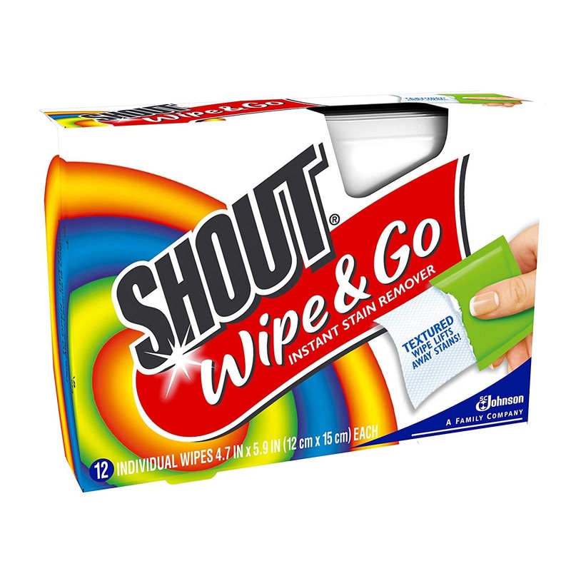 Shout Wipe & Go 12Ct Wipes 4 Pack, Multicolor,12 Count