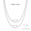 Silver Chain Necklace for Women, 2mm Chain Necklace for Women,