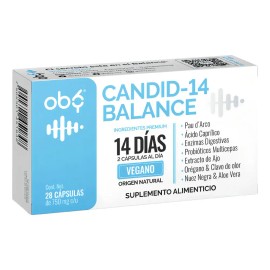 Oby - Candida Cleanse 14 Días | Aceite Oregano, Pau Darco, Probioticos, Enzimas Digestivas, Ajo, Acido Caprílico, Aloe | Hongo Cleaner Fo...
