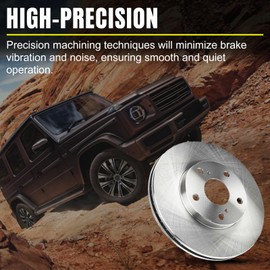 AUTOSTEADY 11.81" Front Brake Kit Replacement for 2013 2014 2015 2016 Lincoln MKZ, 2013 2014 2015 2016 2017 2018 2019 2020 Ford Fusion Vented Disc Brakes Rotors and Ceramic Pads, 54196 1653