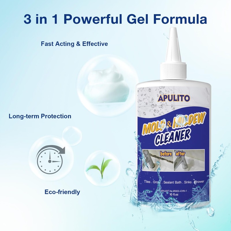 APULITO Household Gel Effective for Bathroom Shower Tile Grout Sink