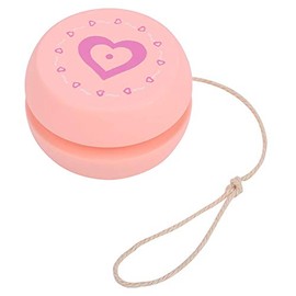 VGEBY1 Yoyo Toy, Education Teaching Toy Cute Cartoon Pattern Wooden Yoyo Ball for Kid Child(Pink Heart)