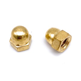 Pack of 5 Hexagonal Cap Nuts Brass M8 DIN 1587 High Shape [Choice of Sizes] (M8 [Pack of 5])