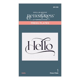 Spellbinders Hello Betterpress Plate, Metal, ONE