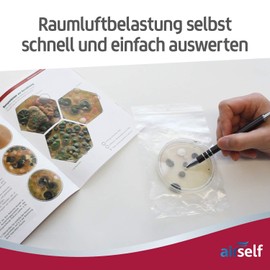 Mould test + thermohygrometer: to check the mould load for up to 6 rooms Includes analogue thermo-hygrometer