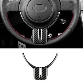 AIRSPEED Subaru BRZ ZC6 Toyota 86 ZN6 2009-2011 Car Steering Wheel Button Sticker Carbon Fiber Interior Panel Interior Parts Accessories (Black)