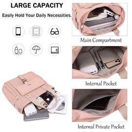 KYALOU Medium Tote Purse Bag for Women, Waterproof Top Handle Bags Shoulder Crossbody Handbag for Work Schoool Gym Beach Travel Shopping Grocery - Pink