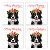 Border Collie Christmas Card - Pack of 4 Cards Same