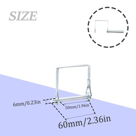 CEEYSEE 5 x Locking Pin 6 mm x 60 mm One Cotter Pin Pipe Folding Pin with Snap Lock Square Galvanised Shackle for Trailers, Tractors, Dumppers, Farm, Lawnmower (F.6 mm x 60 mm)