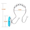 Yapicoco Shower Curtain Hooks Rings for Bathroom, 12PCS Double Hooks