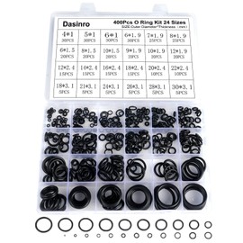 400 Pcs Rubber O-Rings Assortment Kit, 24 Sizes O Rings Assortment Rubber O-Ring Sealing Seal Assortment Set for Faucet, Hose, Automotive Repair, Plumbing, Gas, O Rings Kit