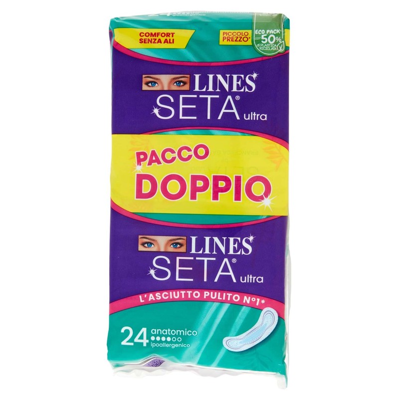 Lines Silk Assortment Ultra Anatomical Pack of 24