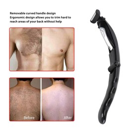 Back Razor for Men, Electric Body Care Trimmer Set for Men for Face, Arm, Beard, Back, Adjustable, Removable Handle with Extreme Range, Wet and