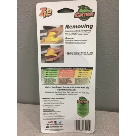 Gator 7202 Zip Sander 6 in. L x 3 in W 80 Grit Aluminum Oxide Sanding Sheet 6 pk