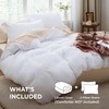 Bedsure Bright White Oversized King Duvet Cover - 3 Pieces