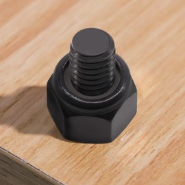 Glvaner #8-32 Stainless Steel Hex Locknuts, Hexagon Head Lock Nuts, 304 Stainless Steel 18-8, Black Coated, 50 pcs