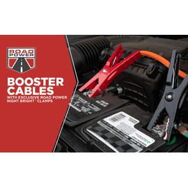 Road Power 16-ft 6 Gauge Booster Cable with Night Bright LED Lighted End Clamp Jumper Cable