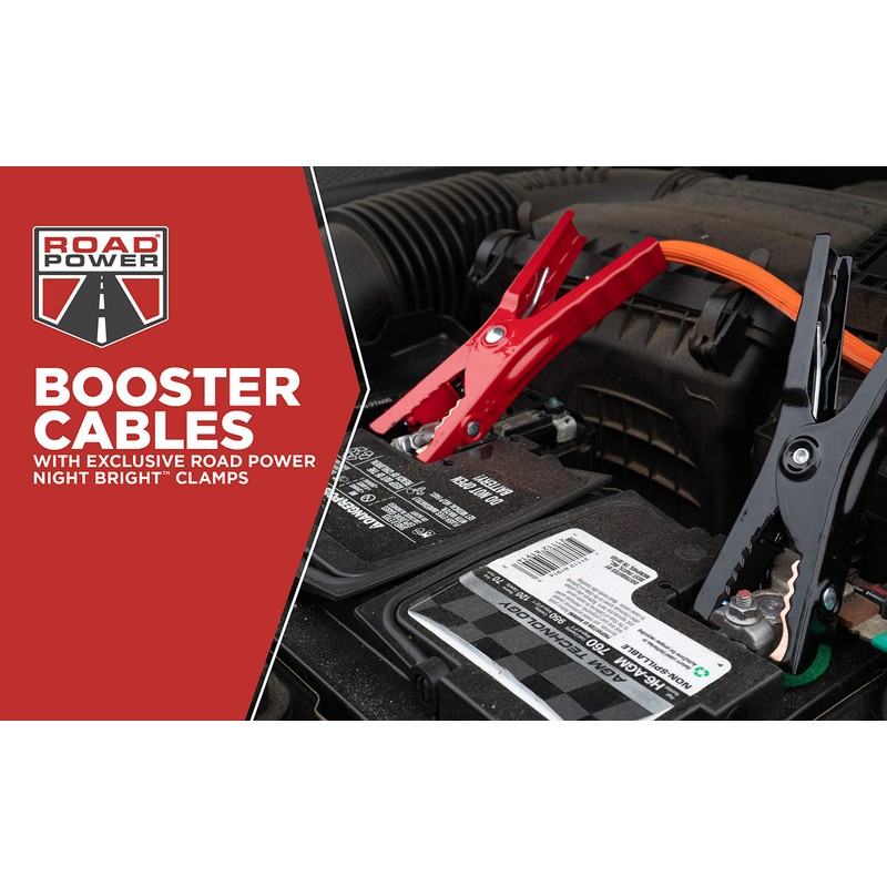 Road Power 16-ft 6 Gauge Booster Cable with Night Bright
