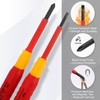 HAUTMEC 6Pcs Precision Screwdriver Set, Mini Insulated Screwdriver with Slotted