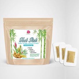 50 Premium Quality 2-in-1 Foot Pads | Double Strength Formula | Bamboo Vinegar, Ginger, Tourmaline, Loquat Leaf | L'AMOUR yes!