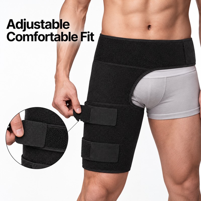 Adjustable Leg Warmers Compression Wrap – Comfortable Thigh & Hip