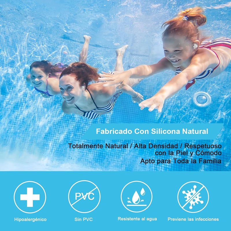 36Pzs Tapones de Oídos para Dormir Silicona, Moldeable, Impermeable