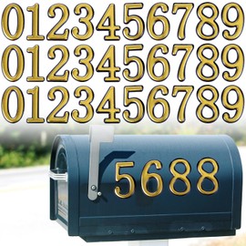 30pcs Mailbox Numbers, 2in Long 0-9 Reflective Mailbox Numbers for Outside Self Adhesive House Address Numbers Mailbox Numbers Sign for House Door Address