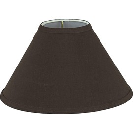 Aspen Creative 58761A, Empire Uno Lamp Shade, Dark Brown, 4" Top x 11" Bottom x 7" Slant Height, Slip UNO 33mm