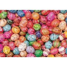 Pierre Belvédère - 500 Large Piece Puzzle - Colorful Eggs - 68 x 48 cm - The Jigsaw Family Puzzle Table Game - 650123