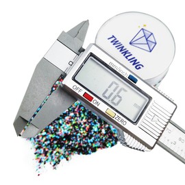 TWINKLING Holographic Glitter, Chunky Glitter, Glitter Sequins, body glitter face glitter for Slime body face Art Resin Epoxy Craft, Nail Art, Makeup, Tumblers Slime,0.6mm,100g (Ice Red)