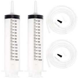 Gufastoe 2 x 150 ml Large Plastic Syringe for Industrial Use, Scientific Laboratory Experiments