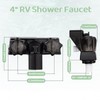 RV Tub & Shower Diverter Faucet w/Smoked Acrylic Knobs, 4